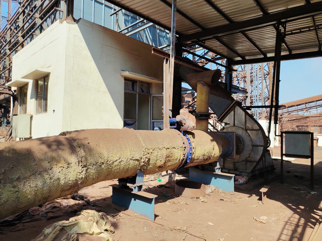 Insulated Pipe line For Hot Gas.