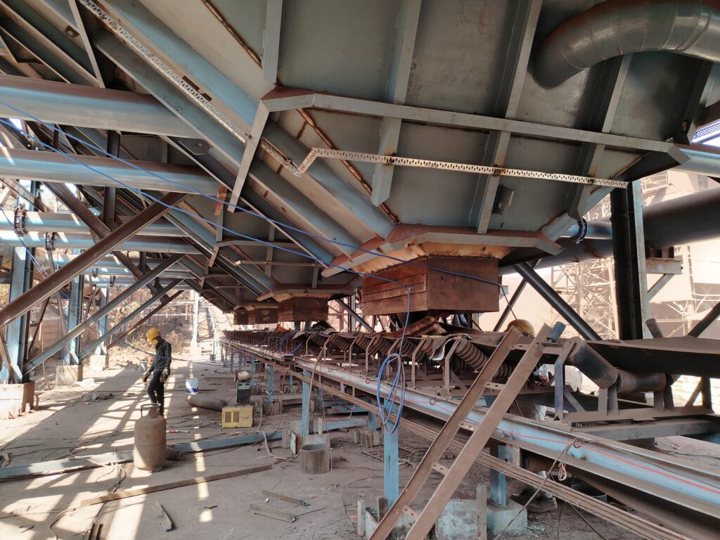 Moisture free Coal out late.